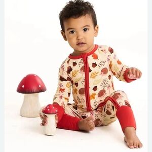 Emerson And Friends Newborn Bamboo Blend Woodland Whimsy Convertible Pajamas